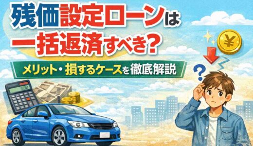 残価設定ローンは一括返済すべき？メリット・損するケースを徹底解説