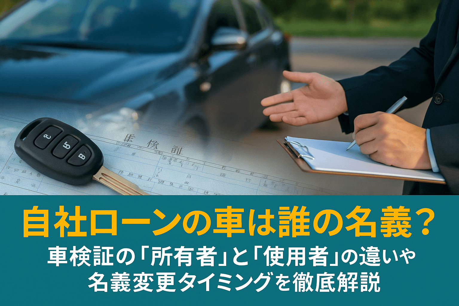 自社ローンで購入した車は誰名義？変更方法や注意点を解説！