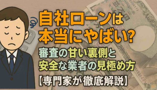 自社ローンは本当にやばい?審査の甘い裏側と安全な業者の見極め方【専門家が徹底解説】