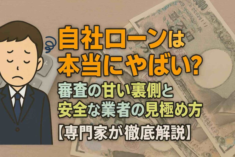 自社ローンは本当にやばい?審査の甘い裏側と安全な業者の見極め方