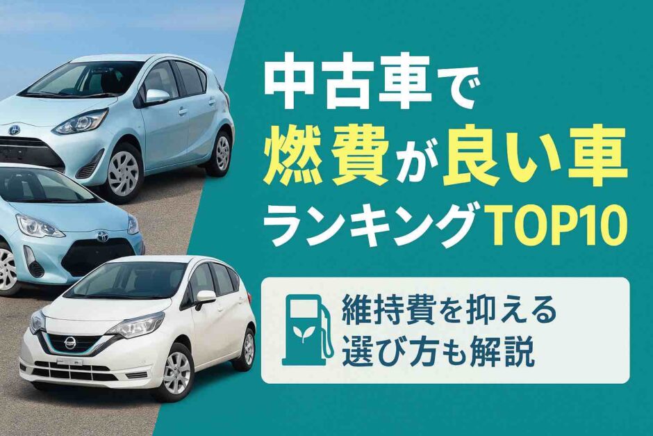 中古車で燃費が良い車ランキングTOP10！維持費を抑える選び方も解説