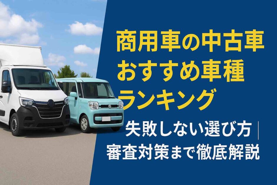 商用車の中古車おすすめ車種ランキング＆失敗しない選び方｜審査対策まで徹底解説