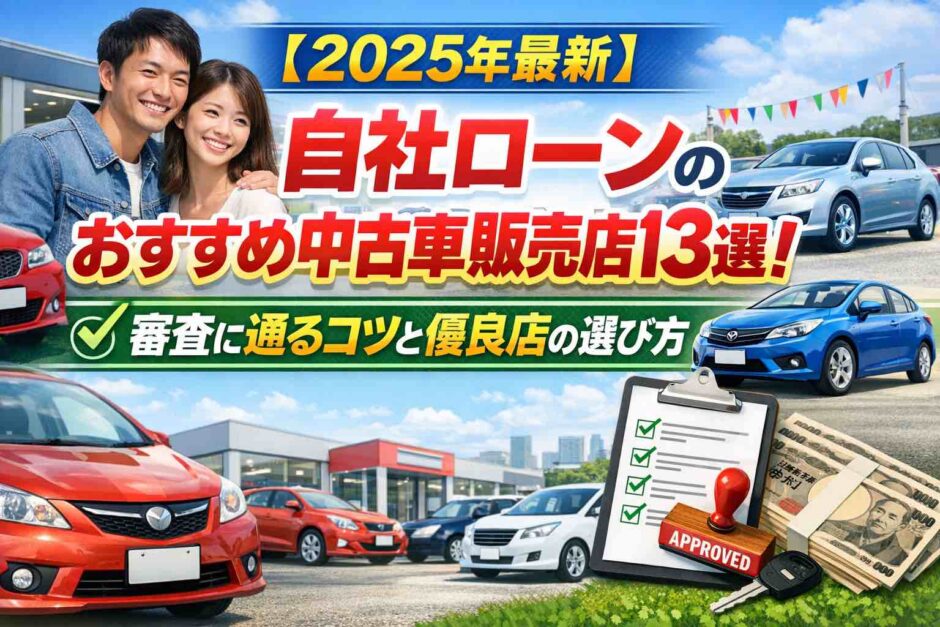 【2025年最新】自社ローンのおすすめ中古車販売店13選！審査に通るコツと優良店の選び方