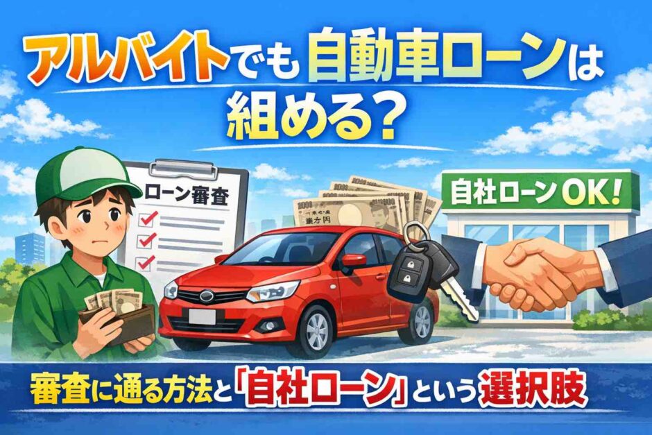 アルバイトでも自動車ローンは組める？審査に通る方法と「自社ローン」という選択肢