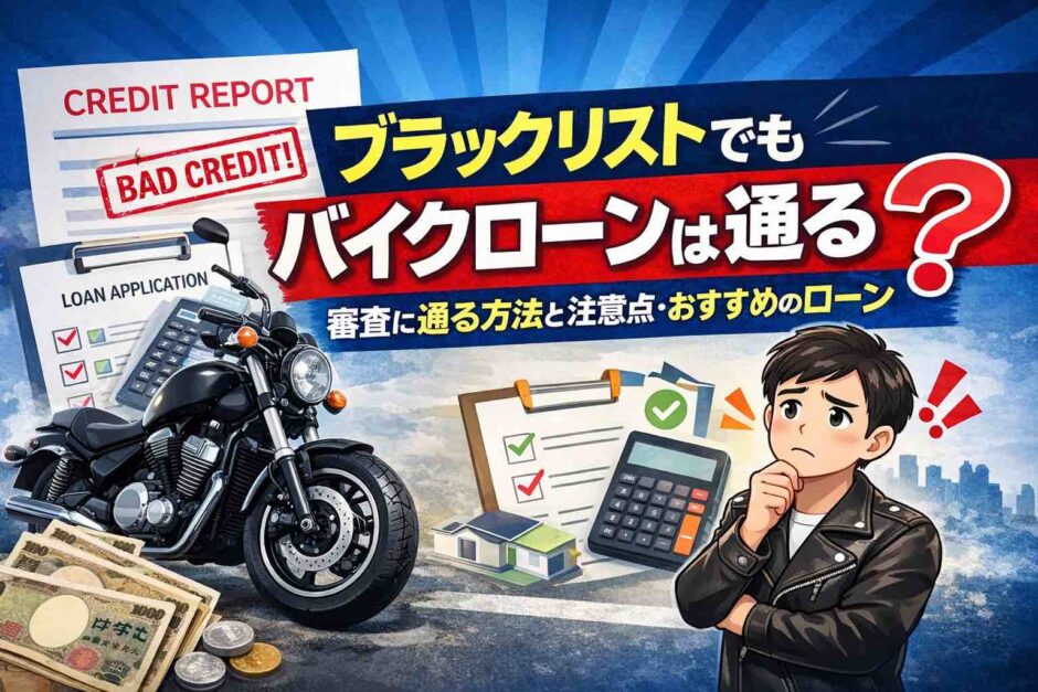 ブラックリストでもバイクローンは通る？審査に通る方法と注意点・おすすめのローン