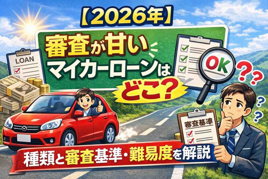 【2026年】審査が甘いマイカーローンはどこ？種類と審査基準・難易度を解説
