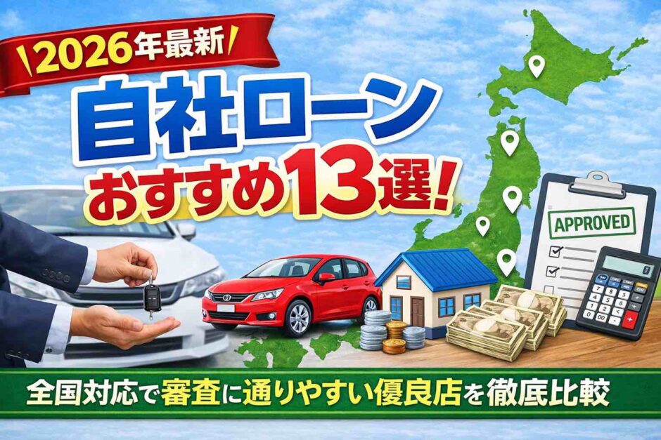 【2026年最新】自社ローンおすすめ13選！全国対応で審査に通りやすい優良店比較と選び方
